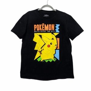 Pokemon Pikachu Catch Em All Tshirt Large Black